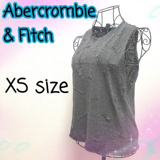 アバクロンビーアンドフィッチ(Abercrombie&Fitch)のノースリーブ アバクロンビーアンドフィッチ アバクロ レディース XS グレー(Tシャツ(半袖/袖なし))