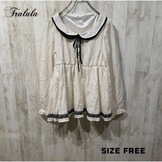 トゥララ(TRALALA)のトゥララ ワンピース/FREE/ホワイト/未使用品(ひざ丈ワンピース)