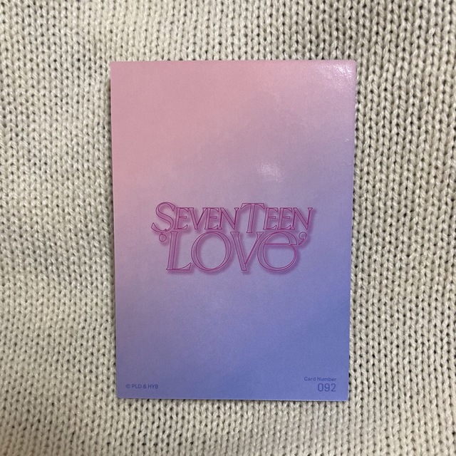 seventeen LOVE フォトカ　エスクプス　92 エンタメ/ホビーのタレントグッズ(アイドルグッズ)の商品写真