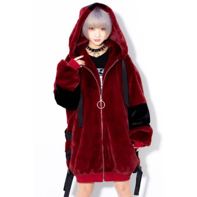 TRAVAS TOKYO - travas tokyo Drip Logo Faux Fur ファーパーカーの ...