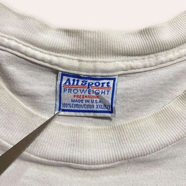 S9125 古着 All Sport 90s USA製 白 NHRA Tシャツ メンズのトップス(Tシャツ/カットソー(半袖/袖なし))の商品写真