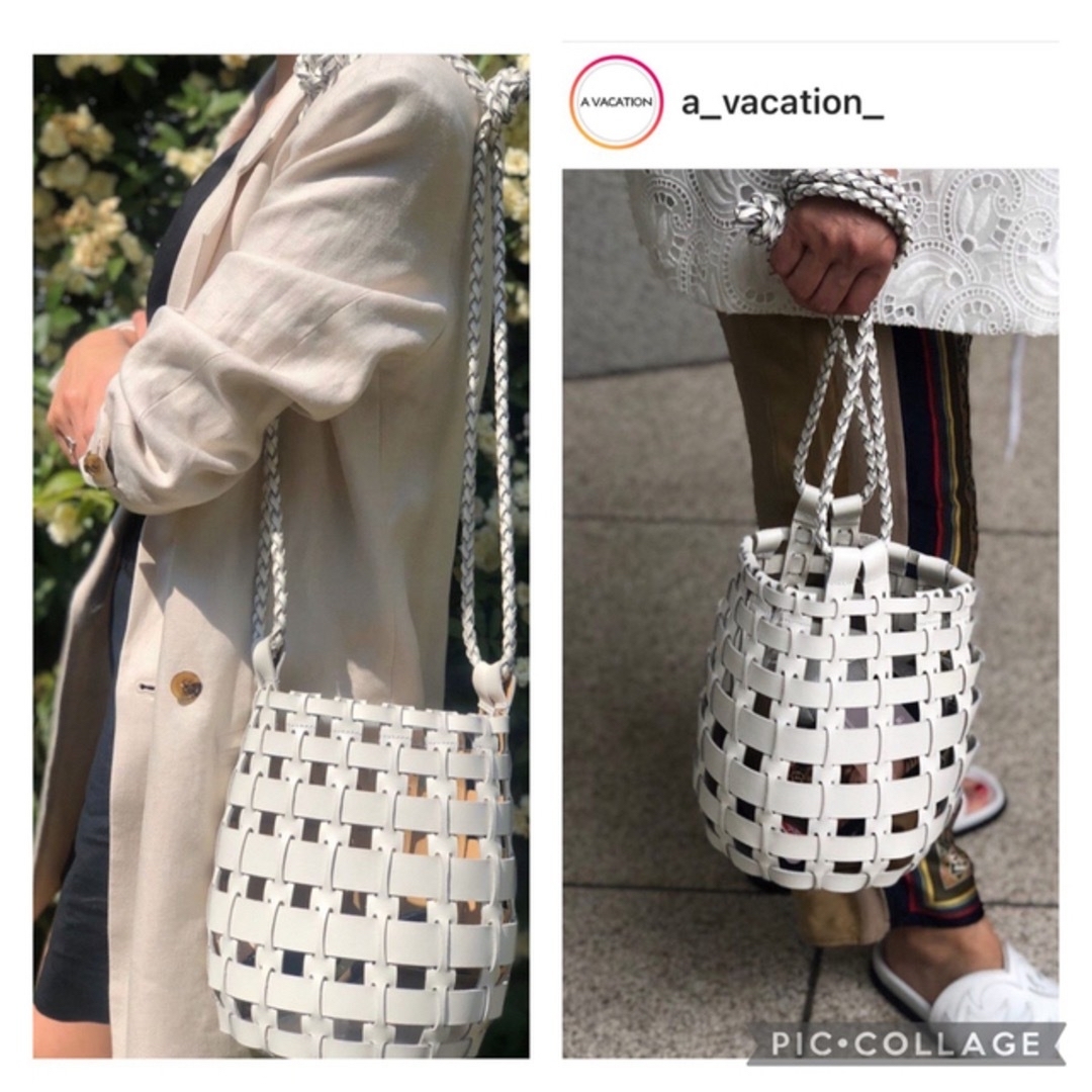 新品 A VACATION ショルダーバッグ BEEHIVE 白 新品 A VACATION ショルダーバッグ BEEHIVE 白