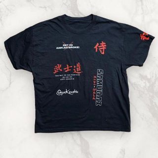 S56 古着    黒 侍　武士道　格闘技　コーリー　けんしん Tシャツ(Tシャツ/カットソー(半袖/袖なし))