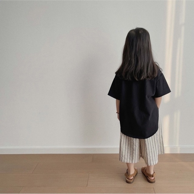 無地 Tシャツ 半袖 キッズ 子供服 カットソー 半袖tシャツ トップス 90 キッズ/ベビー/マタニティのキッズ服女の子用(90cm~)(Tシャツ/カットソー)の商品写真