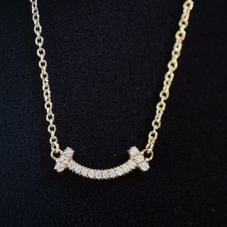 ティファニー(Tiffany & Co.)の極美品♡ ティファニー　Tスマイル　ミニ　ダイヤモンド　ネックレス(ネックレス)