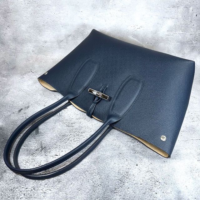 LONGCHAMP - 【超美品】LONGCHAMP ROSEAU ロゾ レザー トートバッグ L