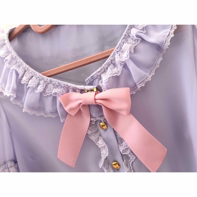 Angelic Pretty(アンジェリックプリティー)のラベンダー×ピンクが可愛い♡ブラウス レディースのトップス(シャツ/ブラウス(長袖/七分))の商品写真