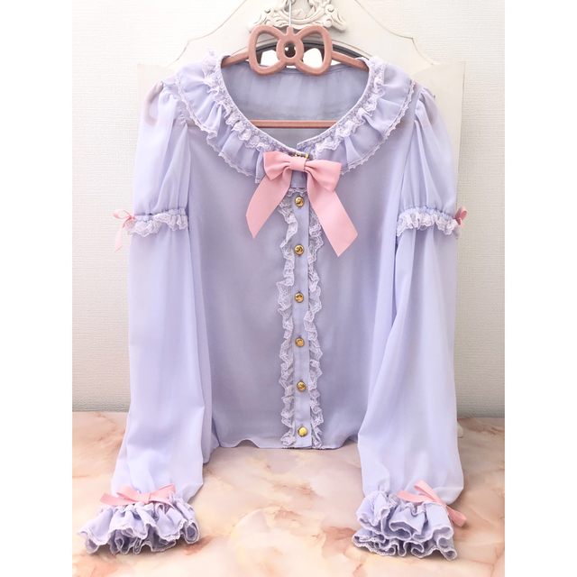 Angelic Pretty(アンジェリックプリティー)のラベンダー×ピンクが可愛い♡ブラウス レディースのトップス(シャツ/ブラウス(長袖/七分))の商品写真