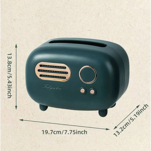 ティッシュボックス ケース ラジオ型 テ ィッシュカバー インテリア/住まい/日用品のインテリア小物(ティッシュボックス)の商品写真