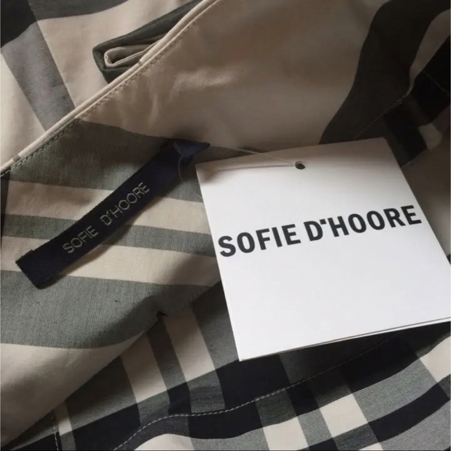 Drawer(ドゥロワー)のソフィードール SOFIE D’HOORE   コットンチェックプリーツスカート レディースのスカート(ひざ丈スカート)の商品写真