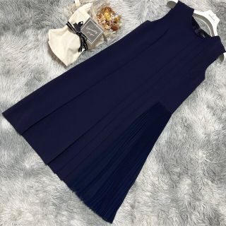 セオリー(theory)の♡極美品 Theory セオリー 2018AW CREPE素材プリーツワンピース(ひざ丈ワンピース)