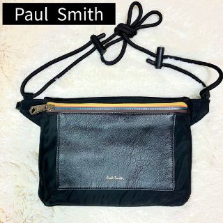 ポールスミス(Paul Smith)の★Paul Smith★ポールスミス 本皮 マルチストライプ サコッシュ 黒(ショルダーバッグ)