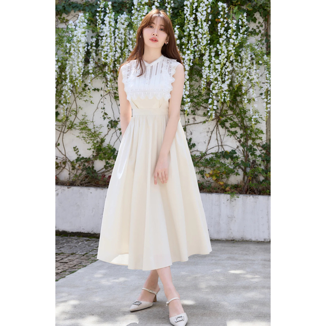 Her lip to(ハーリップトゥ)のクーポン中のみお値下げ♡GraceCotton-Blend Long Dress レディースのワンピース(ロングワンピース/マキシワンピース)の商品写真