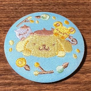 ポムポムプリン(ポムポムプリン)のサンリオキャラクターズ 刺繍缶バッジ　ポムポムプリン (キャラクターグッズ)