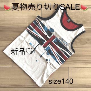 ラッドカスタム(RAD CUSTOM)の新品♡140★ラッドカスタム★ユニオンジャックタンクトップ(Tシャツ/カットソー)