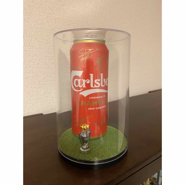 【国内未発売】リバプール　プレミアリーグ優勝記念空ビール缶ディスプレイ