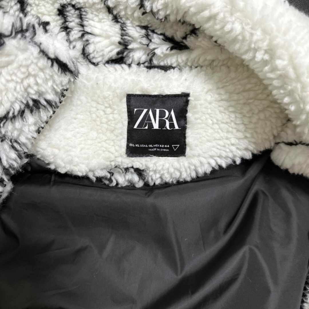 ZARA - ZARA ザラ ボアフリースジャケット アウター サワヤン 青 ZARA - ZARA ザラ ボアフリースジャケット アウター サワヤン 青