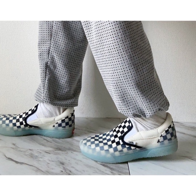 VANS - 美品 vans 防水ラバーコーティング チェッカーフラッグ