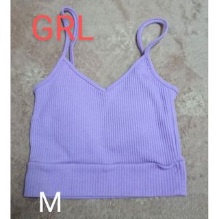 グレイル(GRL)の美品! GRL バックオープン テレコブリ ビスチェ   M(キャミソール)