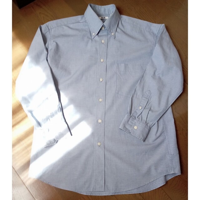 UNIQLO 美品❤ユニクロメンズ Ｕ 長袖ボタンダウンシャツ 淡いブルー XLの通販 by harukun's shop｜ユニクロならラクマ