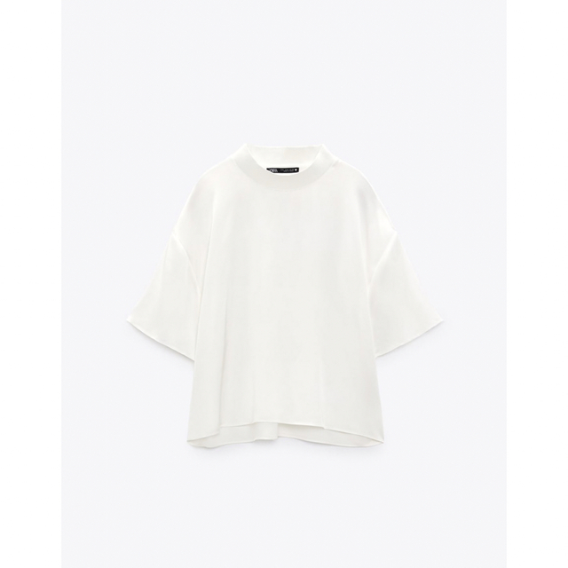 ZARA(ザラ)のZARA サテントップス XL レディースのトップス(シャツ/ブラウス(半袖/袖なし))の商品写真