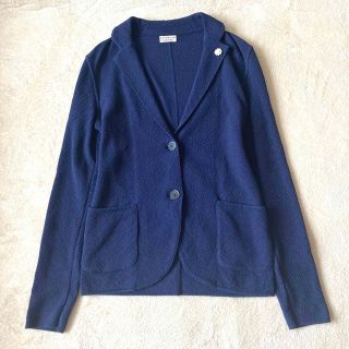 ラルディーニ(LARDINI)の★ラルディーニ★テーラードジャケット★ネイビー★ブートニエール付き★コットン★(テーラードジャケット)