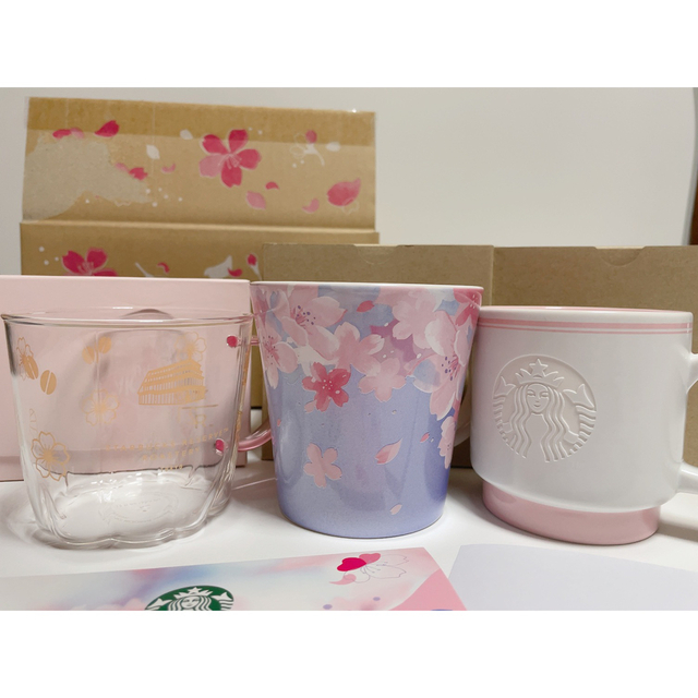 Starbucks(スターバックス)のスターバックス　サクラ　マグカップ　3点セット インテリア/住まい/日用品のキッチン/食器(グラス/カップ)の商品写真