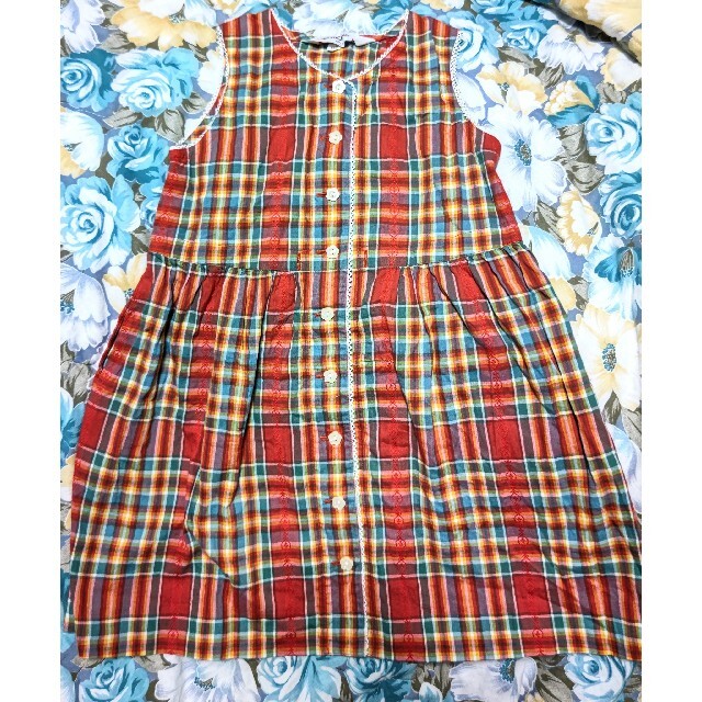 Yorkland(ヨークランド)のヨークランド　ノースリーブワンピース　110サイズ キッズ/ベビー/マタニティのキッズ服女の子用(90cm~)(ワンピース)の商品写真