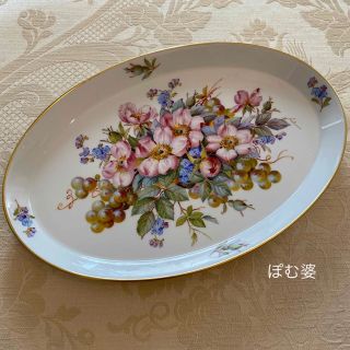 マイセン(MEISSEN)の★御専用【マイセン】‘‘自然主義／ブラウンスドルフ’’ 楕円皿 「薔薇と葡萄」(食器)