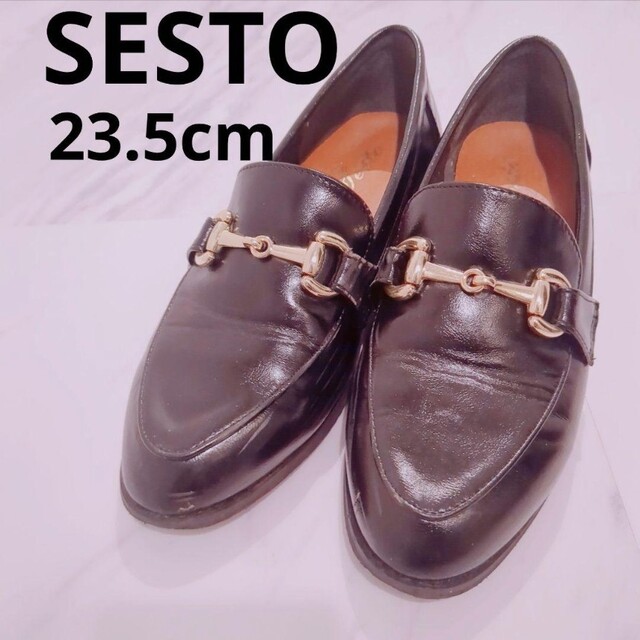 SESTO - セスト SESTO ローファー 黒 ブラック 23.5cmの通販 by tat