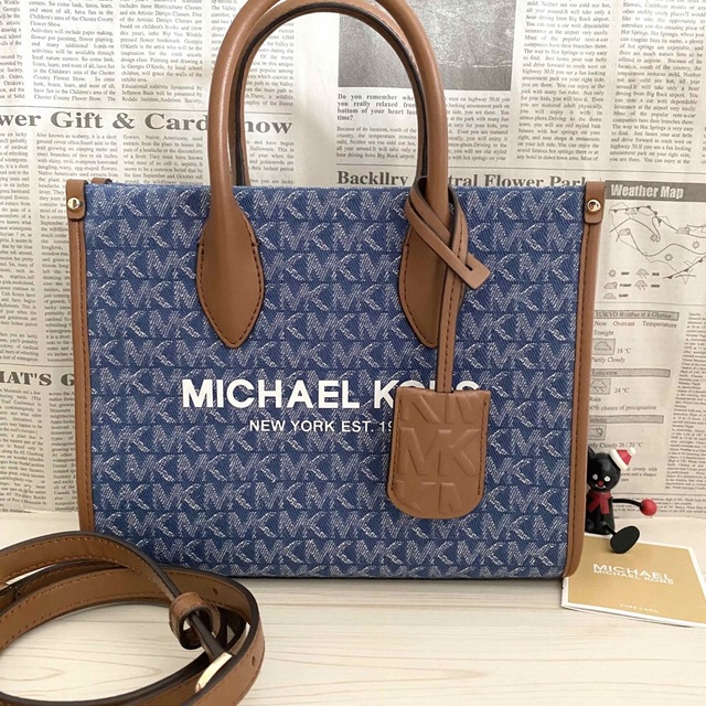 Michael Kors(マイケルコース)の新品 MICHAEL KORS マイケルコース ショルダーバッグ デニムブルー レディースのバッグ(ショルダーバッグ)の商品写真