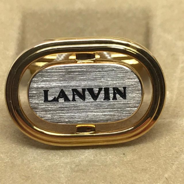 LANVIN(ランバン)の美品★LANVIN ランバン★カフリンクス  カフスボタン ゴールド ケース付き メンズのファッション小物(カフリンクス)の商品写真