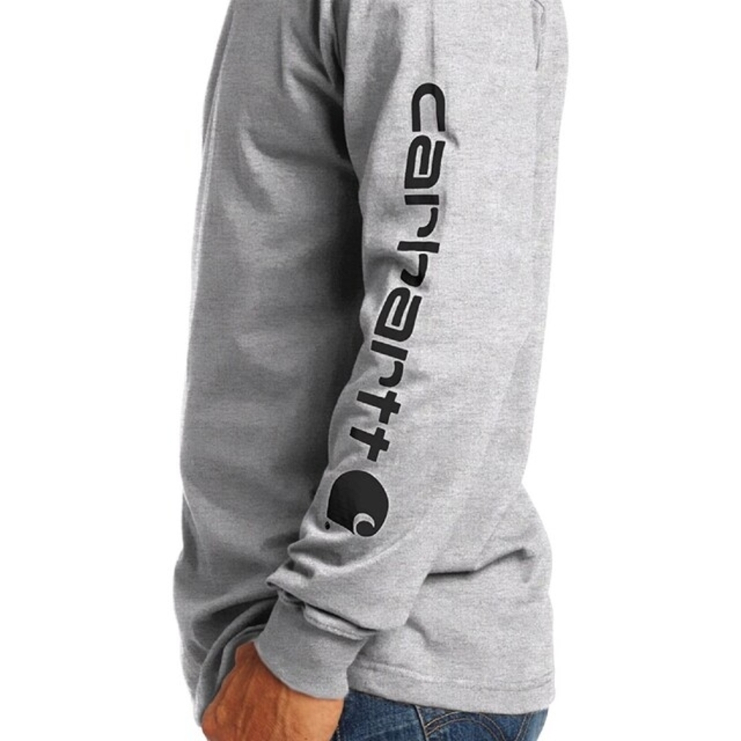 carhartt(カーハート)の【M】Carhartt カーハート ロンT K231ロゴグラフィック グレー メンズのトップス(Tシャツ/カットソー(七分/長袖))の商品写真