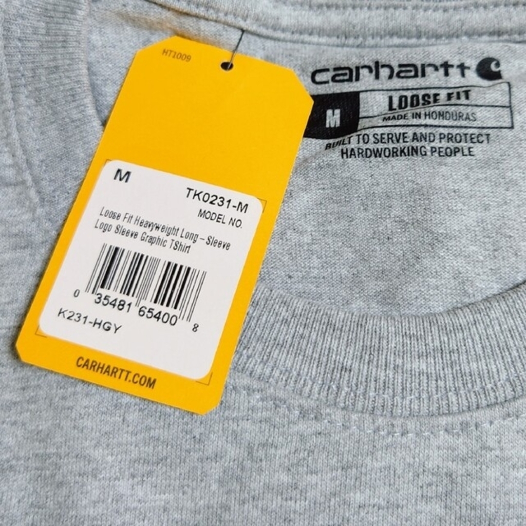 carhartt(カーハート)の【M】Carhartt カーハート ロンT K231ロゴグラフィック グレー メンズのトップス(Tシャツ/カットソー(七分/長袖))の商品写真