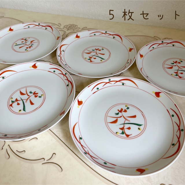 たち吉 - たち吉 赤絵 中皿揃 5枚セット 平皿 色絵 橘吉 和食器の通販