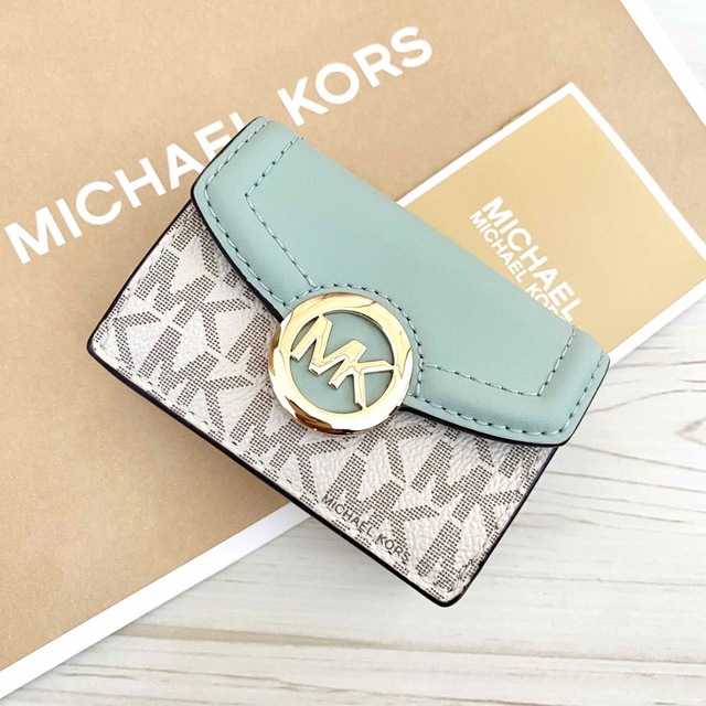 ★店頭完売 新品 MICHAEL KORS マイケルコース 折り財布 ミント