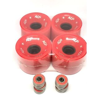 ウィール（70*51mm 80A）・ベアリング(ABEC-11、RED)セット(スケートボード)