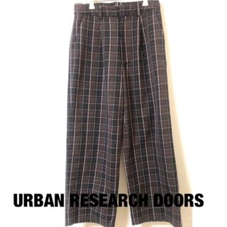 URBAN RESEARCH DOORS チェック　パンツ　ブラウン(その他)