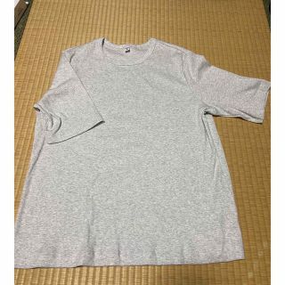 ユニクロ(UNIQLO)のユニクロ⭐️リブクルーネックT⭐️グレー⭐️3XL(Tシャツ(半袖/袖なし))