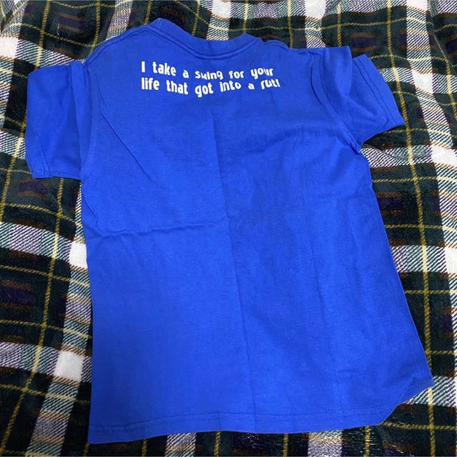 #2523 半袖　Tシャツ　プリントT 綿　ブルー レディースのトップス(Tシャツ(半袖/袖なし))の商品写真