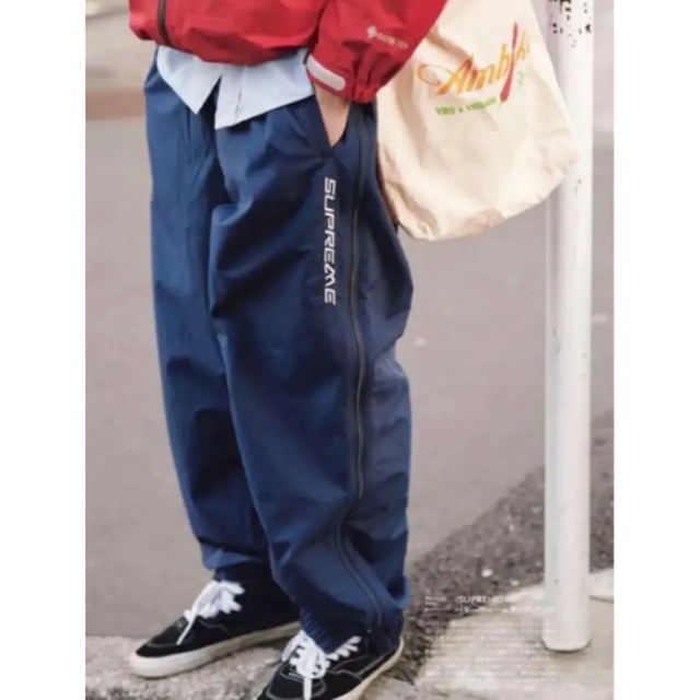 supreme full zip baggy warm up pant