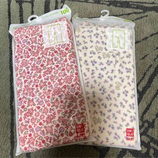 ユニクロ(UNIQLO)のユニクロ　レギンス　花柄　10分丈　100(パンツ/スパッツ)