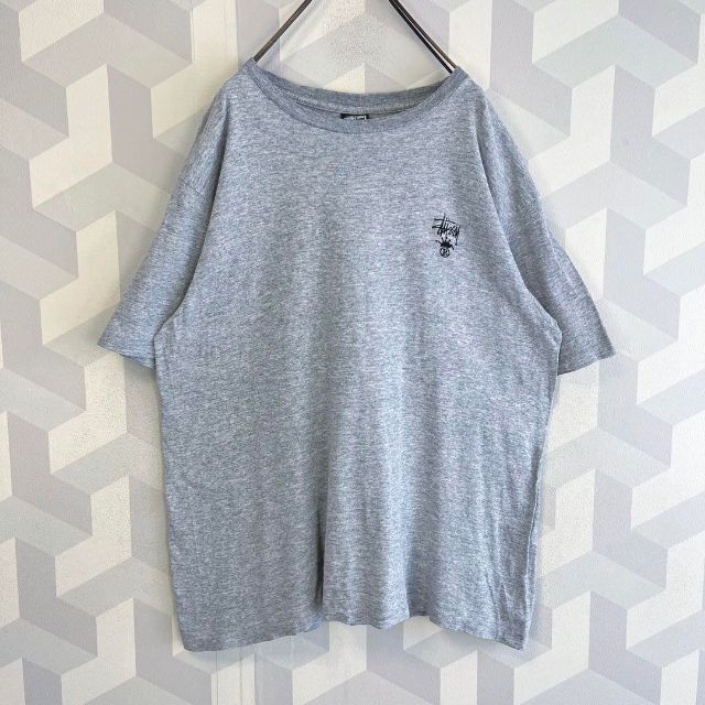 レア】80s オールド ステューシー 黒タグUSA製 刺繍ロゴ Tシャツ