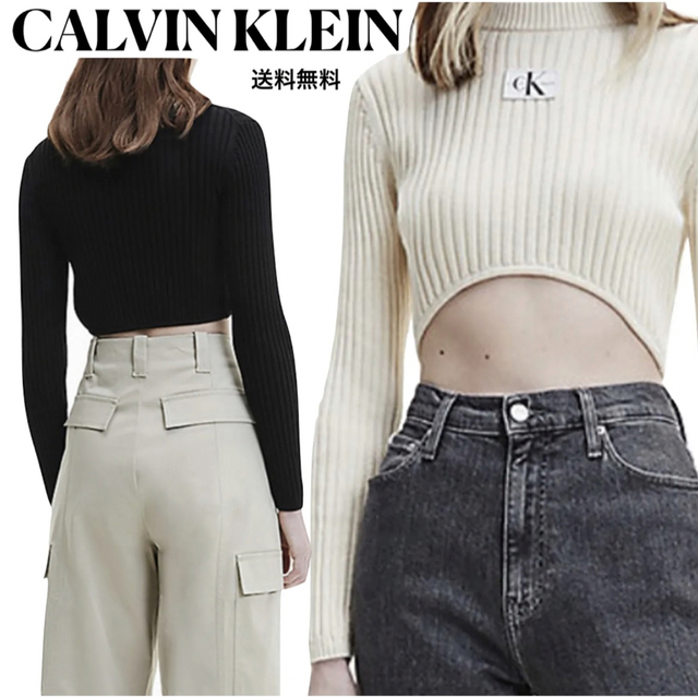 Calvin Klein(カルバンクライン)のCalvin Klein ニット クロップ レディースのトップス(ニット/セーター)の商品写真