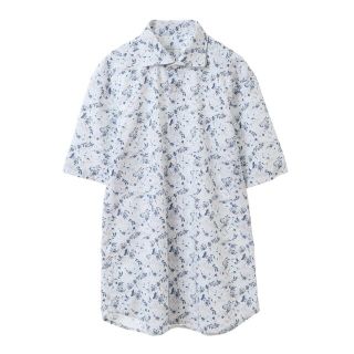 メンズメルローズ(MEN'S MELROSE)の【ホワイト】ジャージプリントワイドカラー半袖シャツ(その他)