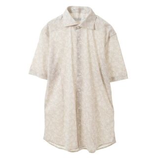 メンズメルローズ(MEN'S MELROSE)の【ベージュ】ジャージプリントワイドカラー半袖シャツ(その他)