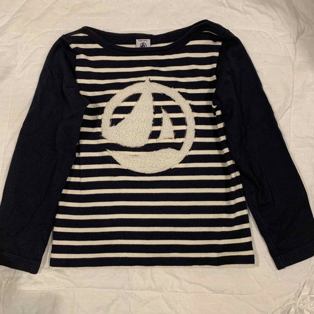 PETIT BATEAU(プチバトー)のプチバトー  マリニエール　116 6ans ボーダー　トレーナー　カットソー キッズ/ベビー/マタニティのキッズ服男の子用(90cm~)(Tシャツ/カットソー)の商品写真