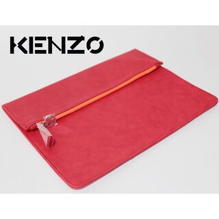 ケンゾー(KENZO)の新品 ケンゾー 軽量 折り畳みクラッチバッグ セカンドバッグ レッドオレンジ(セカンドバッグ/クラッチバッグ)
