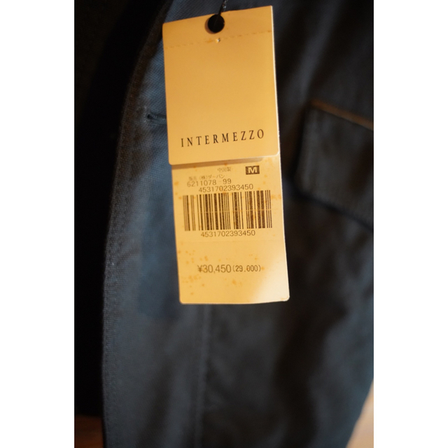 INTERMEZZO(インターメッツォ)のINTERMEZZO ジャケット テーラードジャケット ブラック 黒 メンズのジャケット/アウター(テーラードジャケット)の商品写真