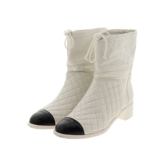 激安先着 CHANEL - 【古着】【中古】 白x黒 EU37(23.5cm位) ブーツ